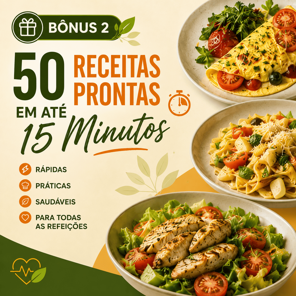 Ebook 50 Receitas Prontas em Até 15 Minutos