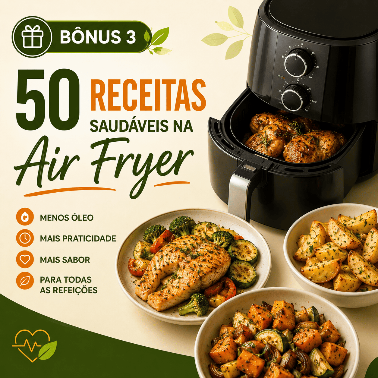 Ebook 50 Receitas Saudáveis na Air Fryer